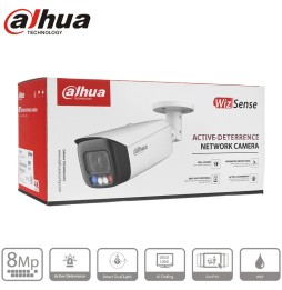 Caméra extérieure IP Poe Dahua TioC tube 8mpx- IPC-HFW3849T1-AS-PV-S5