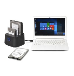 Station d’accueil clonage disque dur 2.5"/3.5" – Copieur autonome sans logiciel – USB 3.0 – Cloner vers SSD ou HDD