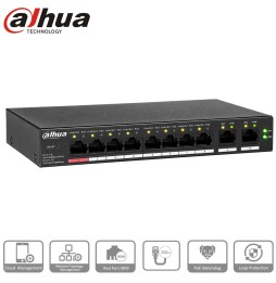 Dahua - CS4010-8ET-110 - Switch PoE 8 ports + 2 uplink Gigabit
