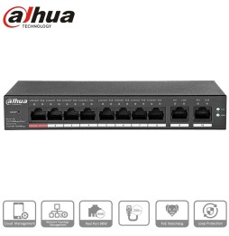 Dahua - CS4010-8ET-110 - Switch PoE 8 ports + 2 uplink Gigabit