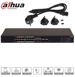 Dahua - CS4220-16GT-240- Switch PoE 16 ports + 2 uplink Gigabit