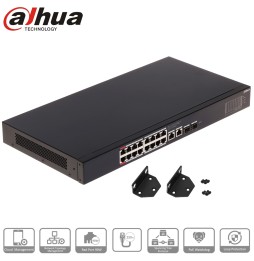 Dahua - CS4220-16GT-240- Switch PoE 16 ports + 2 uplink Gigabit