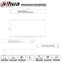 Dahua - CS4220-16GT-240- Switch PoE 16 ports + 2 uplink Gigabit