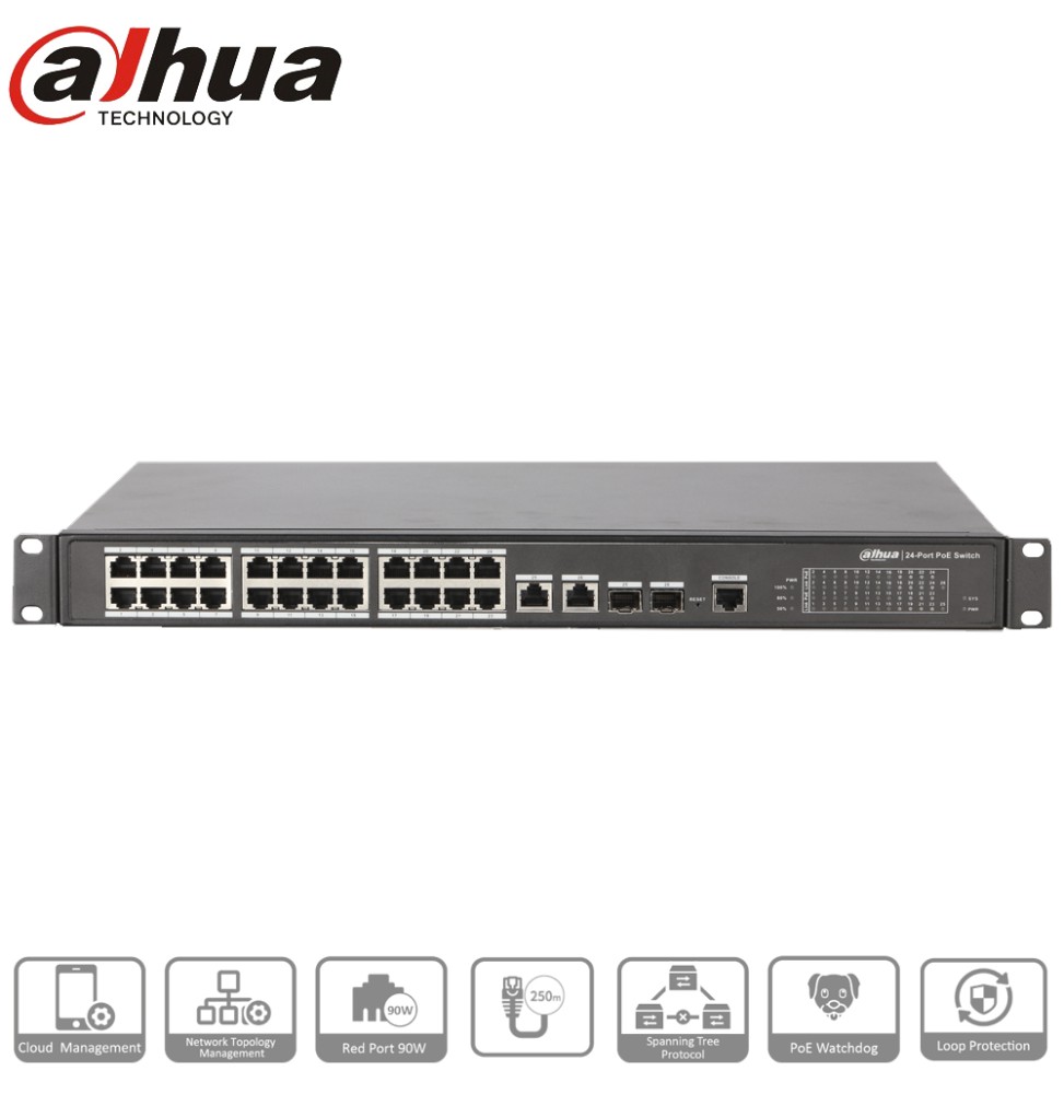 Dahua CS4226-24ET-240 : avec support de montage en baie de brassage