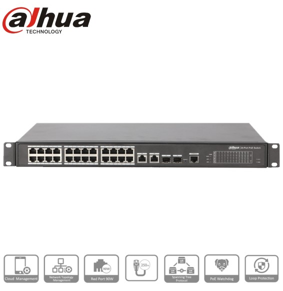 Dahua CS4226-24ET-240 : avec support de montage en baie de brassage