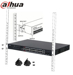 Montage du switch PoE 24 ports Dahua CS4226-24ET-240 dans une baie 19″