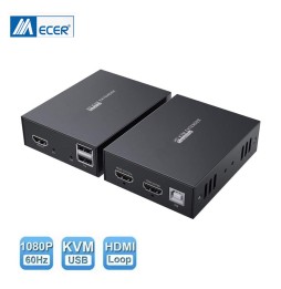 Extendeur HDMI RJ45 KVM FULL HD 50m et port USB  - Mecer