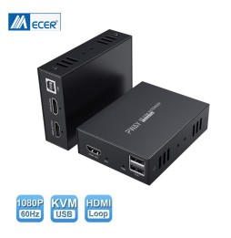 Extendeur HDMI RJ45 KVM FULL HD 50m et port USB  - Mecer