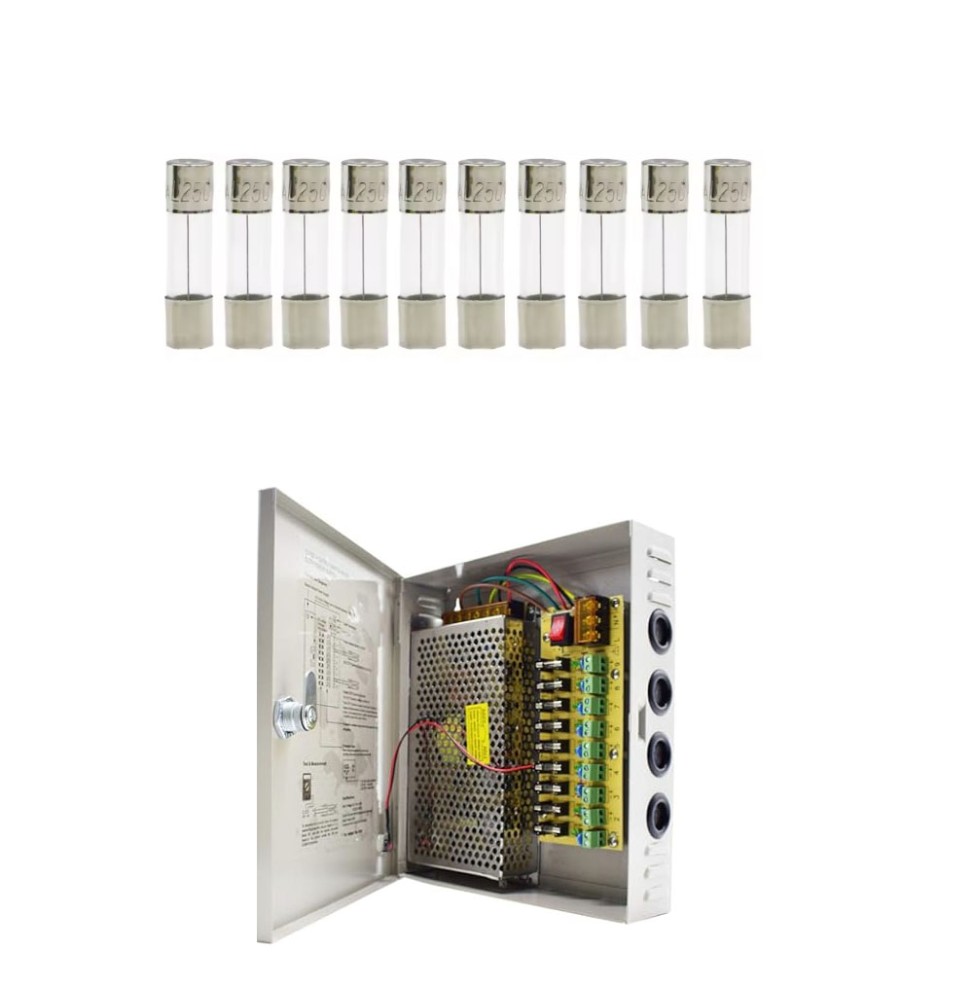 Fusible par 10 pour Coffret d’alimentation caméra DAHUA série PFM34