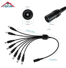 Répartiteur d’alimentation 12 V – 8 sorties pour caméras coaxiales