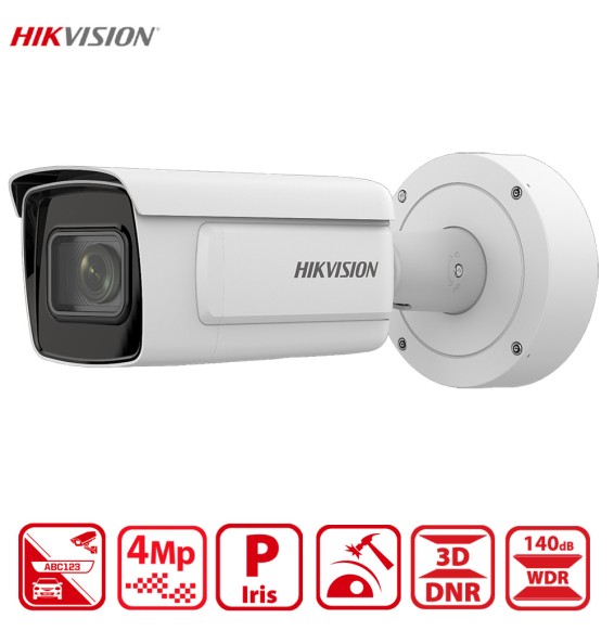 Caméra LAPI Hikvision 4MP reconnaissance de plaque voiture varifocale 8-32mm WDR 140dB
