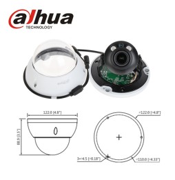 Dahua HAC-HDBW1500R-Z Caméra dôme motorisée extérieur 5 mpx