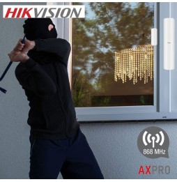 Détecteur de choc et d'ouverture porte fenêtre AXPRO HIKVISION DS-PDMCK-EG2-WE
