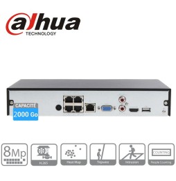 NVR4104HS-P-4KS3 DAHUA enregistreur IP POE 4...