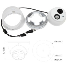 DAHUA HAC-HDW1400EMP Caméra coaxiale dôme 4 mpx